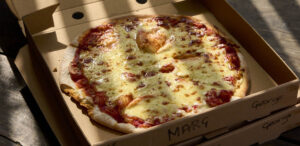 pizza at The Hub Cafe
