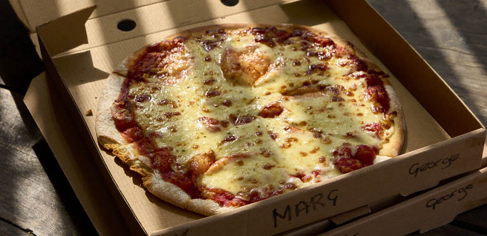 pizza at The Hub Cafe